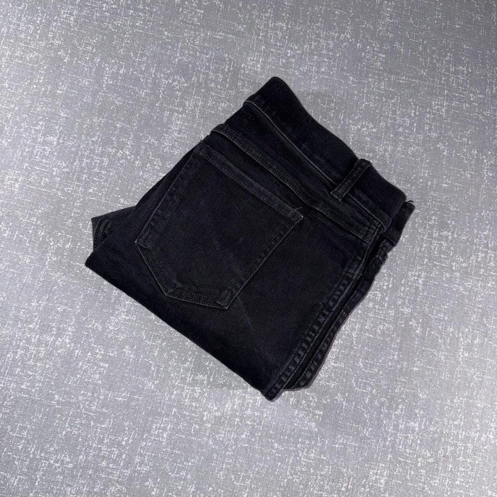 Spanx Jeans Womens Large Black High Rise Skinny Jegging Stretch Elastic Waist